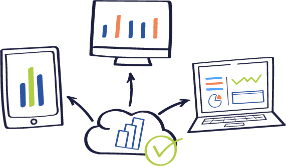 Dashboard en la nube visible en varios dispositivos