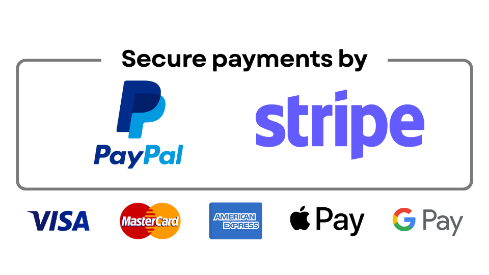 Pagos seguros por Paypal y Stripe